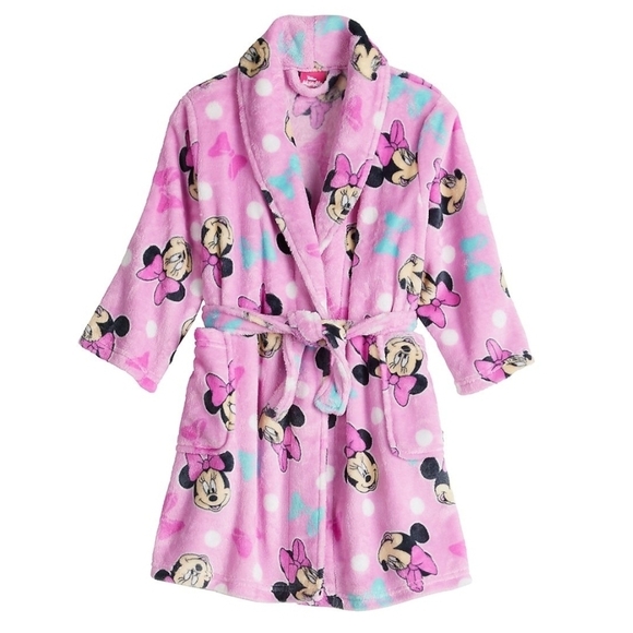 NWT | Disney | Minnie Bow Love Plush Toddler Robe | 2T - Picture 1 of 5